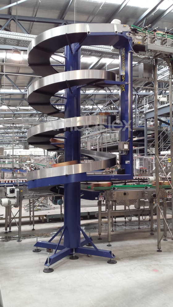 All-purpose spiral conveyor for medium to large products